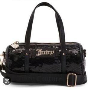 Juicy Couture Black Sequin Barrel Bag